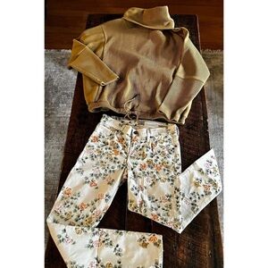 Anthropologie Citizens of Humanity Thompson Medium Rise skinny floral Jeans